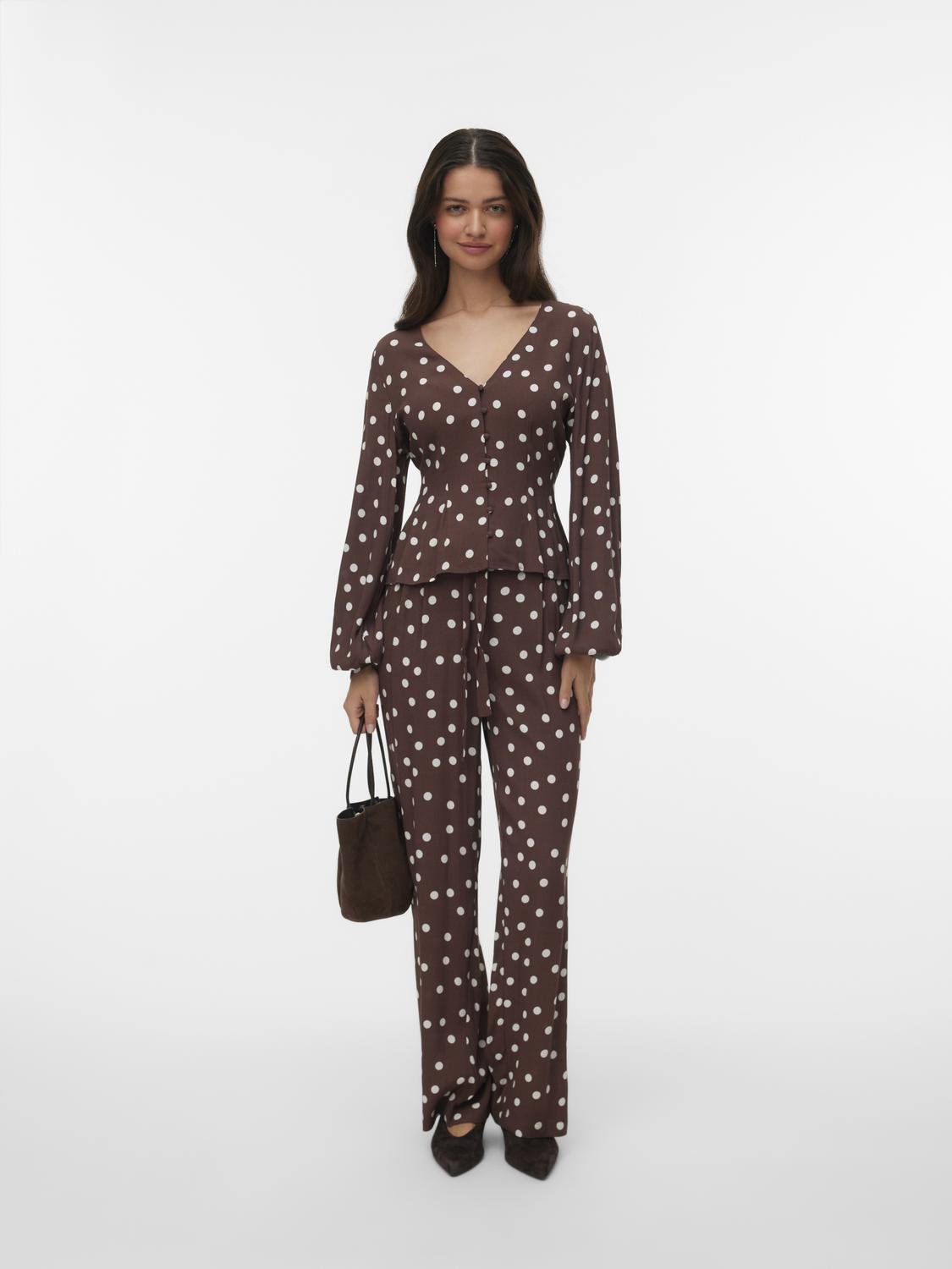 VMELISA Trousers - Chocolate Martini - VERO MODA & VILA Bergvik